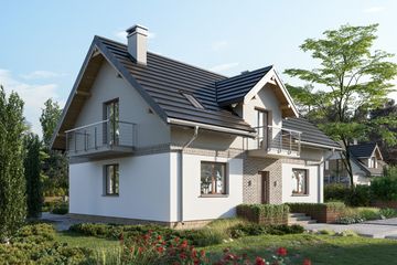  Projekt domu Loreta (1335) (KRD2470) - projekt domu parterowego z poddaszem - Zdjęcie 1