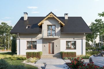  Projekt domu Loreta (1335) (KRD2470) - projekt domu parterowego z poddaszem - Zdjęcie 2