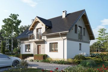  Projekt domu Loreta (1335) (KRD2470) - projekt domu parterowego z poddaszem - Zdjęcie 3