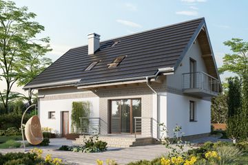  Projekt domu Loreta (1335) (KRD2470) - projekt domu parterowego z poddaszem - Zdjęcie 4