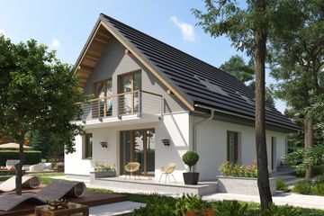  Projekt domu Sambor Polo (1339) (KRD2482) - projekt domu parterowego z poddaszem - Zdjęcie 2