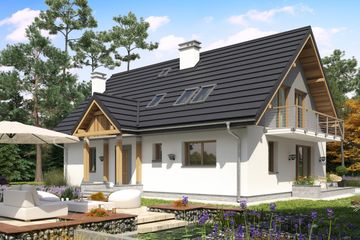  Projekt domu Sambor Polo (1339) (KRD2482) - projekt domu parterowego z poddaszem - Zdjęcie 1