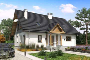  Projekt domu Sambor Polo (1339) (KRD2482) - projekt domu parterowego z poddaszem - Zdjęcie 3