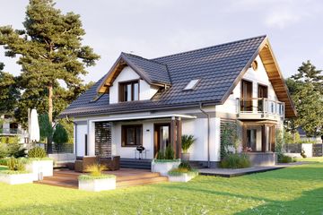  Projekt domu Zofia Ultra (1337) (KRD2486) - projekt domu parterowego z poddaszem - Zdjęcie 3