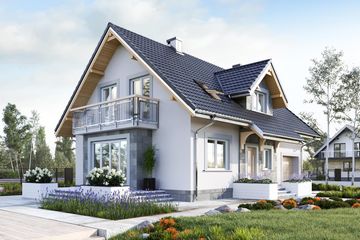  Projekt domu Zoja Solis (1325) (KRD2487) - projekt domu parterowego z poddaszem - Zdjęcie 1