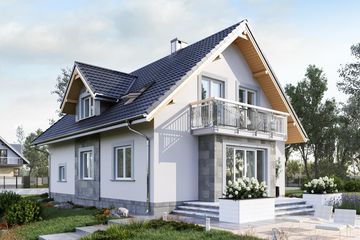  Projekt domu Zoja Solis (1325) (KRD2487) - projekt domu parterowego z poddaszem - Zdjęcie 3