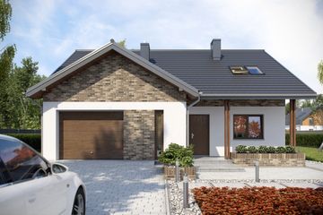  Projekt domu TK26 (WAK1059) - projekt domu parterowego z poddaszem - Zdjęcie 2