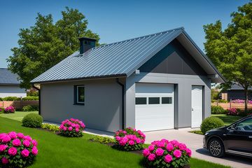  Projekt garażu G42 - Budynek garażowo - gospodarczy (PRA1045) - projekt garażu parterowego - Zdjęcie 1