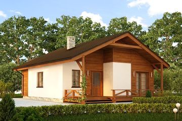  Projekt domu Mikka (PRA1052) - projekt domu parterowego - Zdjęcie 1