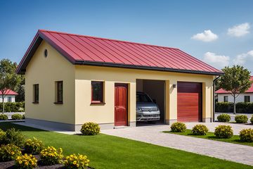  Projekt garażu G47 - Budynek garażowo - gospodarczy (PRA1059) - projekt garażu parterowego - Zdjęcie 1