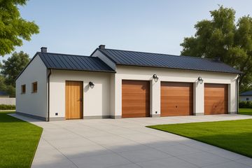  Projekt garażu G56 - Budynek garażowo - gospodarczy (PRA1068) - projekt garażu parterowego - Zdjęcie 1