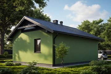  Projekt garażu G58 - Budynek garażowo - gospodarczy (PRA1070) - projekt garażu parterowego - Zdjęcie 2