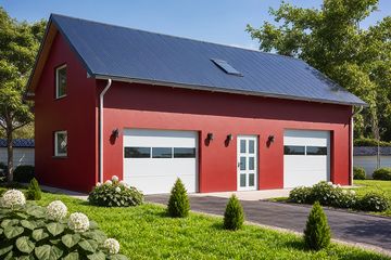  Projekt garażu G60 - Budynek garażowo - gospodarczy (PRA1073) - projekt garażu parterowego z poddaszem - Zdjęcie 1