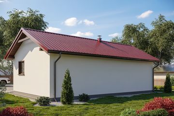  Projekt garażu G65 - Budynek garażowy (PRA1078) - projekt garażu parterowego - Zdjęcie 2