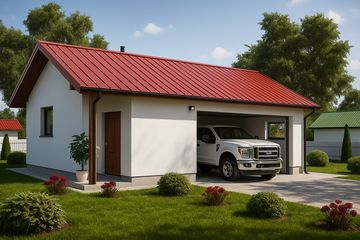  Projekt garażu G65 - Budynek garażowy (PRA1078) - projekt garażu parterowego - Zdjęcie 1