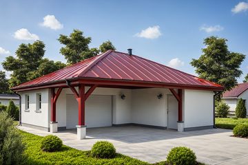  Projekt garażu G66 - Budynek garażowo - gospodarczy (PRA1080) - projekt garażu parterowego - Zdjęcie 1