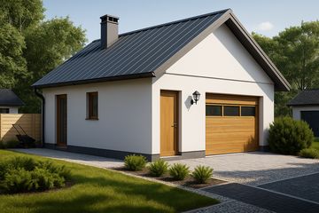  Projekt garażu G67 - Budynek garażowo - gospodarczy (PRA1081) - projekt garażu parterowego - Zdjęcie 1