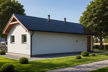  Projekt garażu G68 - Budynek garażowo - gospodarczy (PRA1082) - projekt garażu parterowego - Zdjęcie 2