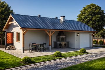  Projekt garażu G68 - Budynek garażowo - gospodarczy (PRA1082) - projekt garażu parterowego - Zdjęcie 1