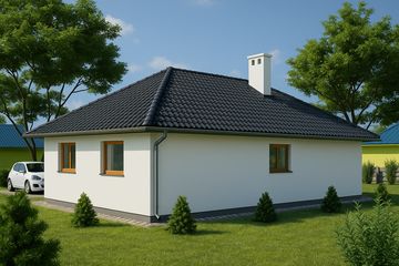  Projekt garażu G69 - Budynek garażowo - gospodarczy (PRA1083) - projekt garażu parterowego - Zdjęcie 2