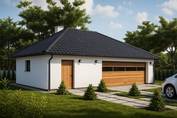  Projekt garażu G69 - Budynek garażowo - gospodarczy (PRA1083) - projekt garażu parterowego - Zdjęcie 1