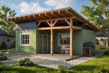  Projekt budynku gospodarczego G77 - Budynek gospodarczy (PRA1091) - projekt budynku parterowego - Zdjęcie 1