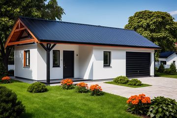  Projekt garażu G86 - Budynek garażowy (PRA1100) - projekt garażu parterowego - Zdjęcie 1