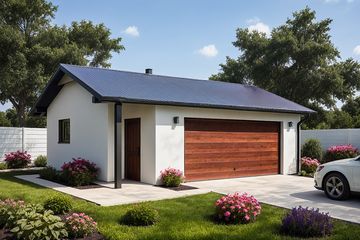  Projekt garażu G91 - Budynek garażowy (PRA1105) - projekt garażu parterowego - Zdjęcie 1