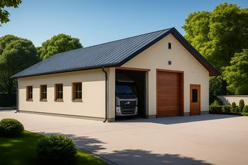  Projekt garażu G97 - Budynek garażowo - gospodarczy (PRA1111) - projekt garażu parterowego - Zdjęcie 1