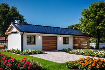  Projekt budynku gospodarczego G99 - Budynek gospodarczy (PRA1113) - projekt budynku parterowego - Zdjęcie 1