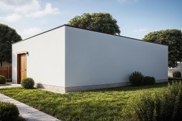 Projekt garażu G103 - Budynek garażowy - parterowy dom o powierzchni 52,81 m², dach jednospadowy - ujęcie 2