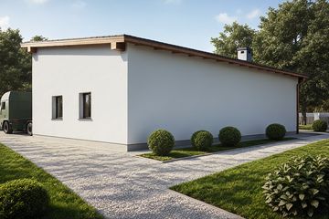  Projekt garażu G104 - Budynek garażowo - gospodarczy (PRA1118) - projekt garażu parterowego - Zdjęcie 2