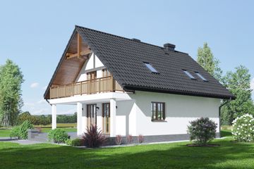  Projekt domu Świdnica m (KRP1426) - projekt domu parterowego z poddaszem - Zdjęcie 2