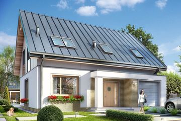  Projekt domu Albatros (WAH1506) - projekt domu parterowego z poddaszem - Zdjęcie 1