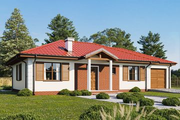  Projekt domu Jak marzenie z garażem wariant F (WAH1519) - projekt domu parterowego - Zdjęcie 1