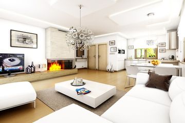  Projekt domu Jak marzenie z garażem wariant F (WAH1519) - projekt domu parterowego - Zdjęcie 3