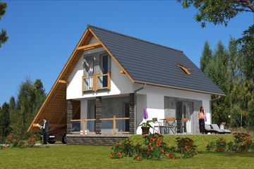  Projekt domu L-12 Dom tradycyjny (BBD1010) - projekt domu parterowego z poddaszem - Zdjęcie 1