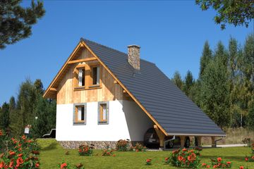  Projekt domu L-12 Dom malarska szkieletowy (BBD1011) - projekt domu parterowego z poddaszem - Zdjęcie 3