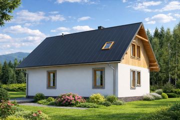  Projekt domu L-14 Dom krecia szkieletowy (BBD1014) - projekt domu parterowego z poddaszem - Zdjęcie 4