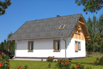  Projekt domu L-14 Dom krecia szkieletowy (BBD1014) - projekt domu parterowego z poddaszem - Zdjęcie 4