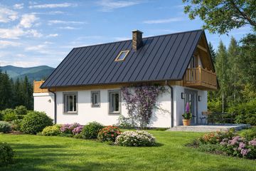  Projekt domu L-24 Dom jałowcowa murowany (BBD1029) - projekt domu parterowego z poddaszem - Zdjęcie 3