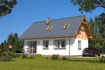  Projekt domu L-32 Dom szkieletowy (BBD1042) - projekt domu parterowego z poddaszem - Zdjęcie 3