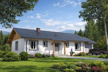  Projekt domu A-108 Dom chmielowa szkieletowy (BBD1044) - projekt domu parterowego - Zdjęcie 2