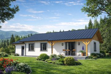  Projekt domu A-108 Dom chmielowa szkieletowy (BBD1044) - projekt domu parterowego - Zdjęcie 3