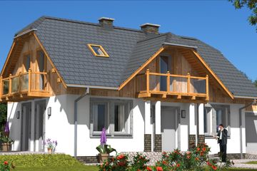  Projekt domu L-34 Dom tradycyjny (BBD1047) - projekt domu parterowego z poddaszem - Zdjęcie 1