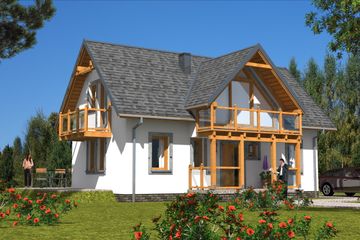  Projekt domu L-35 Dom tradycyjny (BBD1050) - projekt domu parterowego z poddaszem - Zdjęcie 2