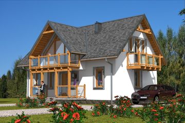  Projekt domu L-35 Dom tradycyjny (BBD1050) - projekt domu parterowego z poddaszem - Zdjęcie 1