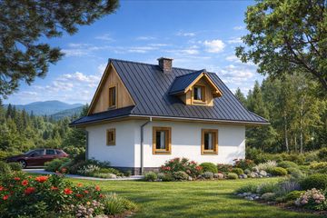  Projekt domu L-38 Dom nowa szkieletowy (BBD1054) - projekt domu parterowego z poddaszem - Zdjęcie 4