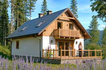  Projekt domu L-42 Dom cieszyńska szkieletowy (BBD1060) - projekt domu parterowego z poddaszem - Zdjęcie 2