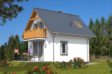  Projekt domu L-56 Dom kresowa murowany (BBD1076) - projekt domu parterowego z poddaszem - Zdjęcie 2